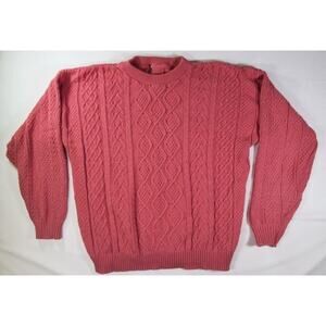 Unbranded Men's Pink Cable Knit Sweater